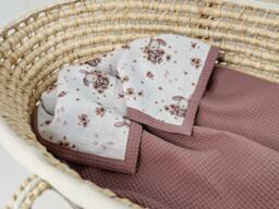 Personalized Waffle Baby Blanket - Organic Cotton Newborn Blanket, Embroidered Name Soft & Lightweight Swaddle Blanket - thumbnail 1