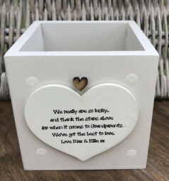 Grandparents Personalised Flower/Plant Pot Grandad Gift Shabby Chic Style. Nana Grandad Nanny Or Any Name You Require. Christmas Birthday - thumbnail 1