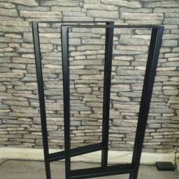 Set Of 2 H Frame Style Industrial Steel Console Breakfast Bar Table Legs Leg Metal Box Frames - Various Sizes Available - thumbnail 2