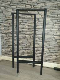 Set Of 2 H Frame Style Industrial Steel Console Breakfast Bar Table Legs Leg Metal Box Frames - Various Sizes Available - thumbnail 1