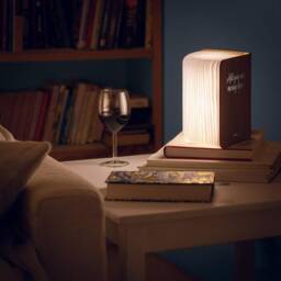 Floral Letter Led Book Lamp - Wooden Folding Magnetic Light - thumbnail 3