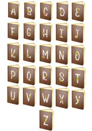 Floral Letter Led Book Lamp - Wooden Folding Magnetic Light - thumbnail 1