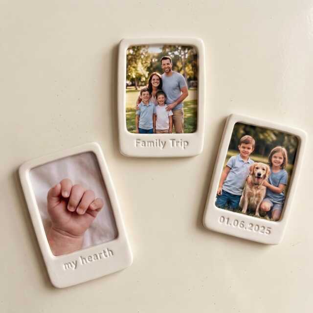 Personalised Frame Magnet, Custom Photo Fridge Magnet Gift - image 1