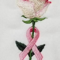 Cancer Awareness Towel - Rose Pink Ribbon Hand Bath Apron Fingertip Towel-Kitchen - thumbnail 2