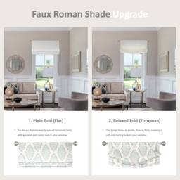 Faux Roman Shade Upgrade Plaid Or Relaxed - European Fold Non-Functional Custom Width & Length Handmade Based On 63 - thumbnail 1