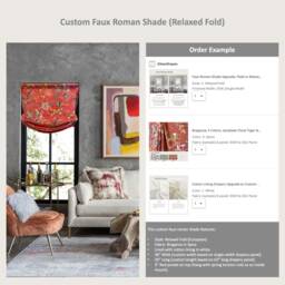 Faux Roman Shade Upgrade Plaid Or Relaxed - European Fold Non-Functional Custom Width & Length Handmade Based On 63 - thumbnail 3