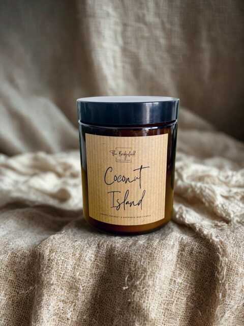 Coconut Island Rapeseed & Wax Candle - 150G- Hand Poured Luxury Candle Clean Burning Birthday Gift New Home - image 1