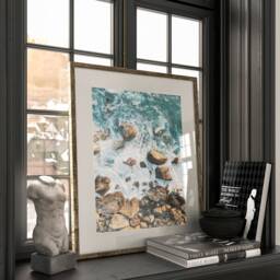 Neutral Beach Print , Ocean Poster, Contemporary Art Wall Home Decor Bedroom Minimal Print, A5, A4, A3, A3+, A2 - thumbnail 3