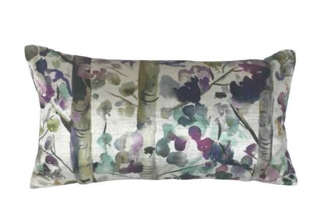 Voyage - Izusa Indigo Stunning Iridescent Watercolour Tree Cushion Cover Handmade Throw Pillow Designer Home Decor