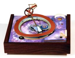 The Yike-A-Cycle - Hand-Cranked Desktop Automata, Brass, Wood, Paper, Perfect Cyclist Gift