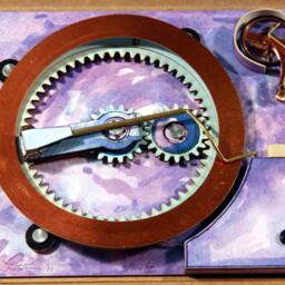 The Yike-A-Cycle - Hand-Cranked Desktop Automata, Brass, Wood, Paper, Perfect Cyclist Gift - thumbnail 3