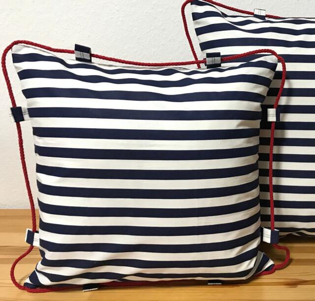 Maritime Cushion Cover Pillow Stripes + Korel 50x50cm - image 1