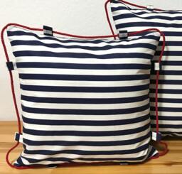 Maritime Cushion Cover Pillow Stripes + Korel 50x50cm - thumbnail 1