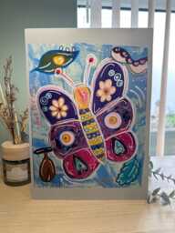 Butterfly Lifecycle A4 Professional Art Print Of Original Artwork By Autistic Artist Emy Spinks - thumbnail 1