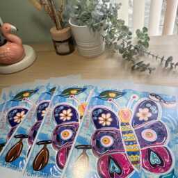 Butterfly Lifecycle A4 Professional Art Print Of Original Artwork By Autistic Artist Emy Spinks - thumbnail 2