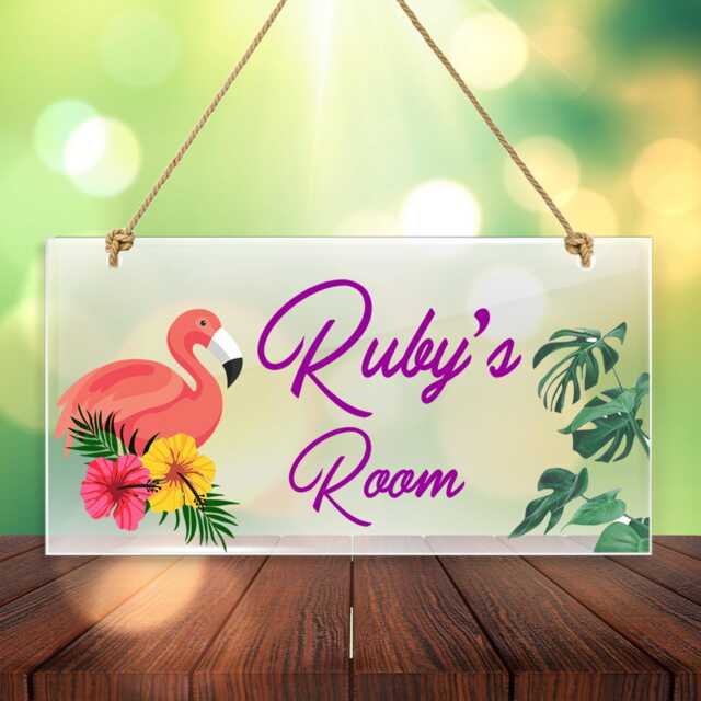 Personalised Hanging Room Sign - Custom Acrylic Allotment Decor, Wall Sign, Perfect Gift For Gardeners, Kids Plaque - image 1