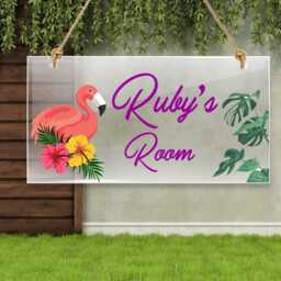 Personalised Hanging Room Sign - Custom Acrylic Allotment Decor, Wall Sign, Perfect Gift For Gardeners, Kids Plaque - thumbnail 3