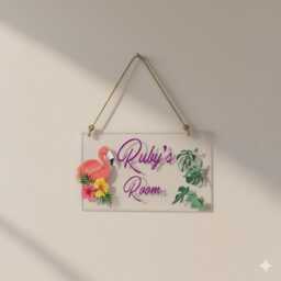 Personalised Hanging Room Sign - Custom Acrylic Allotment Decor, Wall Sign, Perfect Gift For Gardeners, Kids Plaque - thumbnail 4