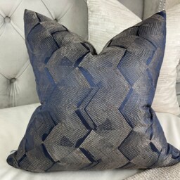 Navy Gold Cushion Cover, Geometric Pillow Luxury Navy Tanabe Harlequin Fabric - Worldwide Shipping - thumbnail 2