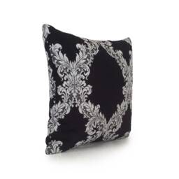 Greyish Off White & Black Pillow, Throw Pillow Cover, Decorative Cushion Covers, Pillowcase, Floral Pattern, Cotton Blend - thumbnail 2
