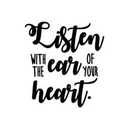 "Wall Decal ""Listen With The Ear Of Your Heart." - thumbnail 2