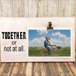 Together Or Not At All Dr. Who Inspired Picture Frame, Personalized Photo Holder, Valentines Gift For Him, Anniversary Fans - thumbnail 3
