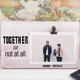 Together Or Not At All Dr. Who Inspired Picture Frame, Personalized Photo Holder, Valentines Gift For Him, Anniversary Fans - thumbnail 2