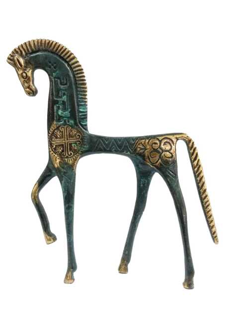 Ancient Greek Horse Statue - Handmade Bronze Sculpture Mythology Decor Museum Replica Art Gift Home Office - image 1