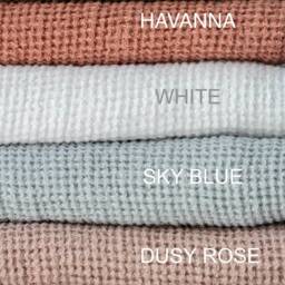 Washed Linen Waffle Wrap Towel, Hair Towel , Day Blanket - thumbnail 4