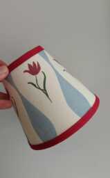 Sophie Harpley Candle Clip Tulip Lampshade Red Trim - thumbnail 1