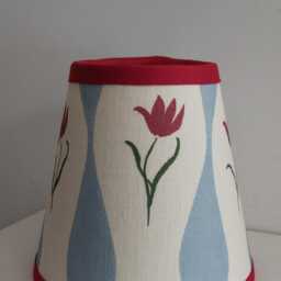 Sophie Harpley Candle Clip Tulip Lampshade Red Trim - thumbnail 2