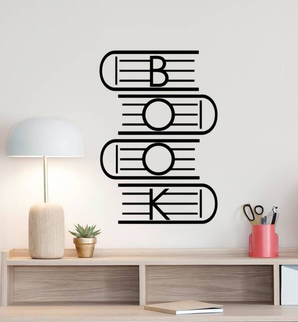 Book Wall Decal Education Science Poster Gift Books Reading Sign Office Quote Vinyl Sticker School Library Decor Study Art 4-92 - image 1