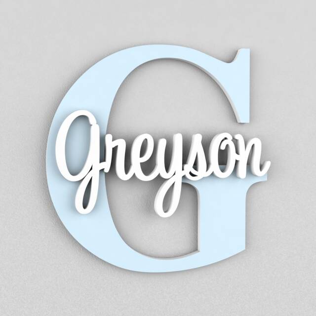Personalized Nursery Name Sign, Wall Decor, Custom Plaque, Baby Girl Nursery, Letters, Gift - image 1