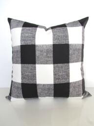 Black Buffalo Check Pillow Cover Black Plaid Pillows Home & Living - thumbnail 1