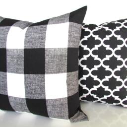 Black Buffalo Check Pillow Cover Black Plaid Pillows Home & Living - thumbnail 3