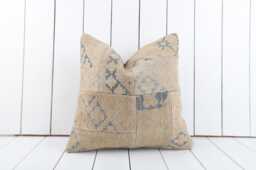 Vintage Turkish Kilim Pillow Cover Bohemian Cushion - 16x16 - thumbnail 1