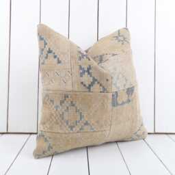 Vintage Turkish Kilim Pillow Cover Bohemian Cushion - 16x16 - thumbnail 3