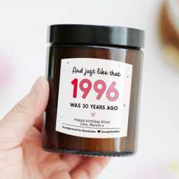 30Th Birthday Gift For Her Daughter Friend - Born in 1996 Personalized Candle Thirty University Mate - thumbnail 2