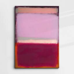 Modern Abstract Purple & Pink Exhibition Oil Painting Wall Art, Framed Canvas Poster Print, Home Living Room Decor Gift Idea - thumbnail 3