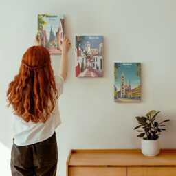 Canvas Set Of 3 - European Cities in Colorful Illustrations, Multicolored Wall Art Print, Travels Hanging Piece - thumbnail 3