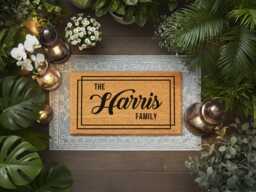 Custom Name Welcome Mat - Personalized Doormat For Home Entryway Family Gift Front Door New Idea - thumbnail 1