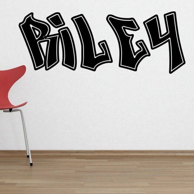 Personalised Wall Sticker Graffiti Name Vinyl Decal Boys Teen Bedroom Transfer Children's Kids Room - image 1