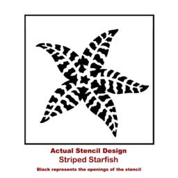 Striped Starfish Stencil - Wall Art Stencil Instead Of Decals Easy To Use Wall For A Quick Room Update Nautical - thumbnail 4