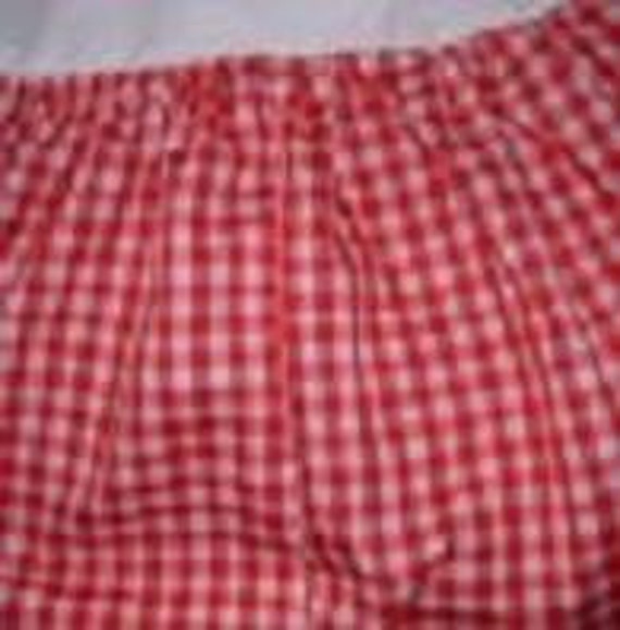 Madiebs Red & White Check Gathered Skirt For Crib Or Toddler Bed