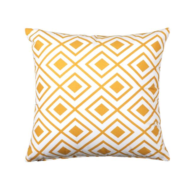 Yellow Lattice Cotton Throw Pillow Cover, Modern Nursery Decor - image 1