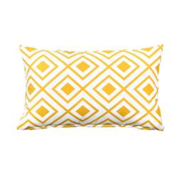 Yellow Lattice Cotton Throw Pillow Cover, Modern Nursery Decor - thumbnail 2