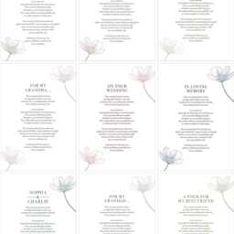 Custom Made Use Your Own Words Floral Personalised Poem Print Anniversary Gift Framing Wall Decor Handmade Wedding Remembrance - thumbnail 2