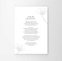Custom Made Use Your Own Words Floral Personalised Poem Print Anniversary Gift Framing Wall Decor Handmade Wedding Remembrance - thumbnail 1