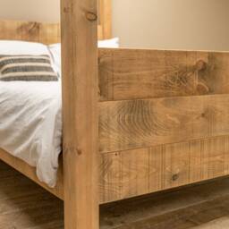 Solid Wood Four Poster Bed-Handmade Bedroom Furniture - thumbnail 3