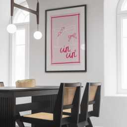 Cin Cheers Print Pink Cocktail Illustration, Bar Cart Art - thumbnail 2